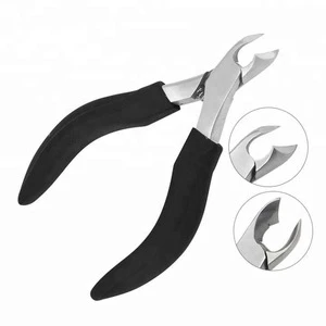 2018 Professional Manicure Tool Rubber Coated Handle Stainless Steel nail clipper