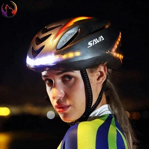 2018 rechargeable flash light led bicycle helmet