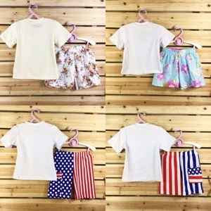 2019 hot sale wholesale children&#039;s boutique clothing kids summer clothing July 4th patriotic boy clothing