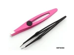 2020 Beauty Gradual Pink&Gold Colour Butterfly-Shaped Stainless Steel Slant Tip Eyebrow Hair Tweezers for Hair Remove Purpose