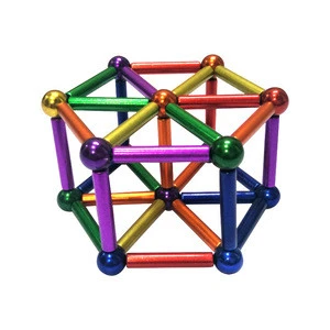 2020 Hot sale Colored magnetic building blocks puzzle Educational Magnetic Sticks And Balls Toys