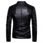 2020 Hot Sell Custom Cheap Latest Fashion Black PU Leather Jacket