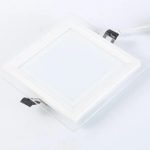 2020 new design ceiling lighting SMD round recessed glass downlight cct Dimmable backlit led panel light
