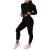Import 2020 New hot women sportswear gym running clothing Khaki plain jogger suits fitness blank tracksuit from China