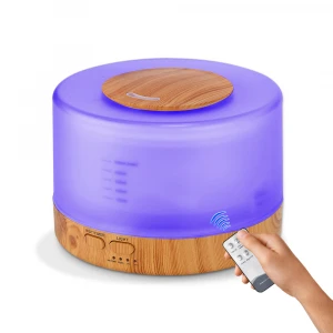 2020 Remote control Essential Oil Diffuser Ultrasonic Aromatherapy Fragrant Oil Humidifier Vaporizer 500mL with 7 color OEM