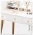 Import 2021 bedroom furniture wooden desk without chair or stool white with 4 drawers makeup vanity desk with mirror from China