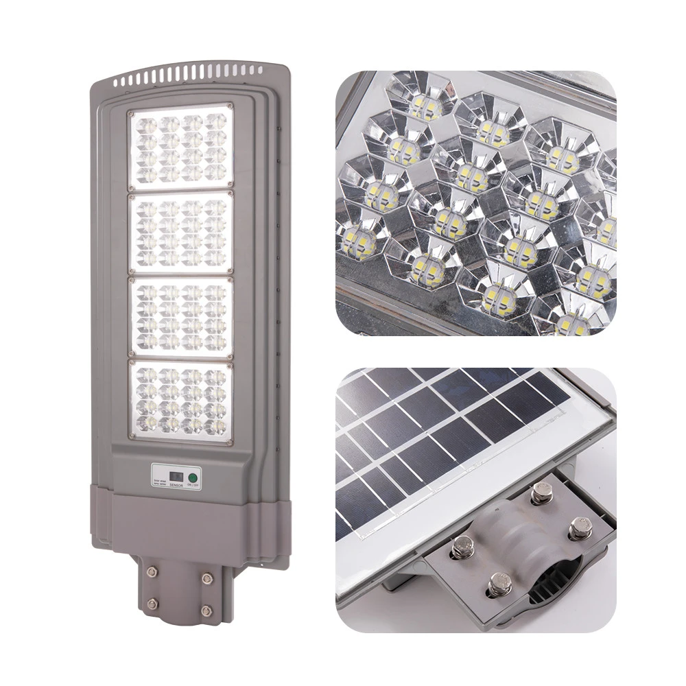 2021 new auto-sensing outdoor led light lithium battery ip66 all-in-one integrated solar street light 120W