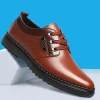 2021 spring classic brown pu casual mens leather shoes mens dress shoes