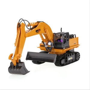 2.4GHz 11CH Alloy Engineering Truck Electronic Metal Excavator Heavy Machinery RC Toys Car Truck HuiNa 1510