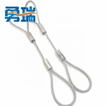 2mm-16mm steel soft wire rope lifting sling 316 304 galvanized material hoist cables rigging cables bride grommet slings