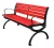 Import 3 Seater Garden Patio Bench with WPC wood Slats and Cast Iron Legs from China