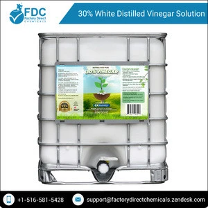 30% Pure 300 Grain White Distilled Vinegar for Home &amp; Garden Cleaning