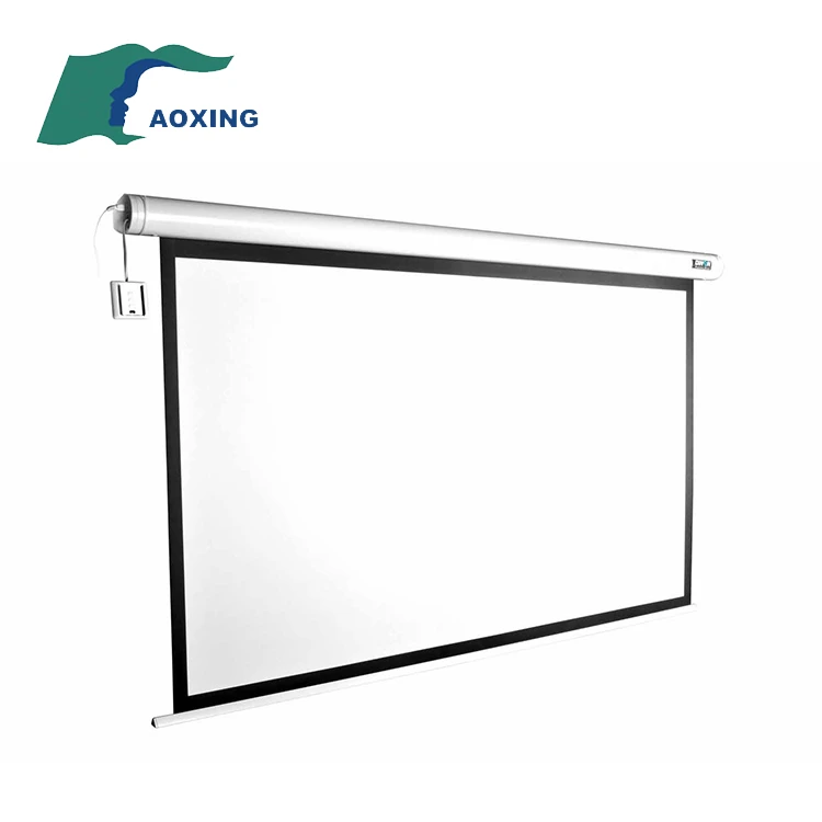 300x300cm Matt White  Wall and ceiling 1:1 Economy  motorized Electric Projection screen For Office/Home Theater/School