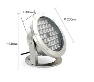 36w led underwater light stainless material