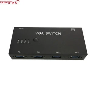 4 in 1 computer host 1920*1440 splitter KVM vga switch 4 input 1 output