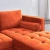 Import 4 Seater Right Hand Facing Chaise Cotton Velvet L Shaped Sofa End Corner Sofa Burnt Orange Modern Living Room Sofa Fabric from China