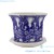 Import 4 Sizes Set Blue Glazed and White Gourd Fruit Flower Pattern Porcelain Ceramic Flower Pot Garden Planter from China