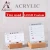 Import 4&#039;&#039;x6&#039;&#039; L Shape Table Card Holder Desk Top Sign Stands Poster Paper Display Stand Slanted Acrylic Panel Wooden Base from China