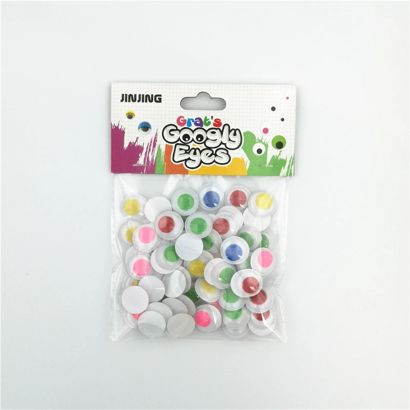 4mm/5mm/6mm/8mm/15mm Mixed Self-adhesive Googly Eyes Stickers Wiggly Eyeballs DIY Dolls Toys Eye Accessories