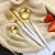Import 4pcs Amazon hot sellgold plated korean Titanium spoon and chopstick fork stainless steel flatware from China