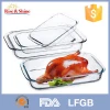 4pcs set clear glass bakeware set/baking pans/baking glassware
