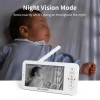 5 Inch WiFi Video Baby Monitor with Phone App b5 1080P Pan Tilt Zoom Baby Camera 2-way Talk Babyphone Auto Night Vision Babe