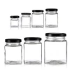 50-730ml European square glass sealed Honey/tae/coffee storage glass jars