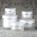 5g 1 oz 50ml 200ml White Frosted Cream Jar high quality acrylic jar Mask Jar
