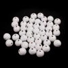 6-25mm Natural Round White Painted Pine Spacer Wooden Loose Bead For Jewelry Making