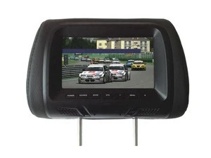 7&quot; Screen Car Monitor Headrest TFT Support USB SD Card RCA Back Rear Seat LCD Display Monitor Car Video Taxi Advertising LED TV