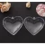 80mm Clear Acrylic Heart Shape Boxes, Plastic DIY Craft Hanging Ball Ornaments with Ribbon for Valentine&#x27;s Day, Wedding Party