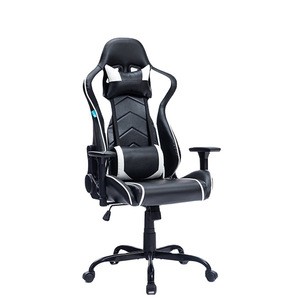 8227 OEM Footrest PS4 Gaming Chair For Gamer White Massage PU Leather 2020