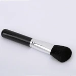 8pcs black coating wooden handle nylon hair cosmetic makeup brushes kits PU leather shiny barrel facial makeup tool kits 828