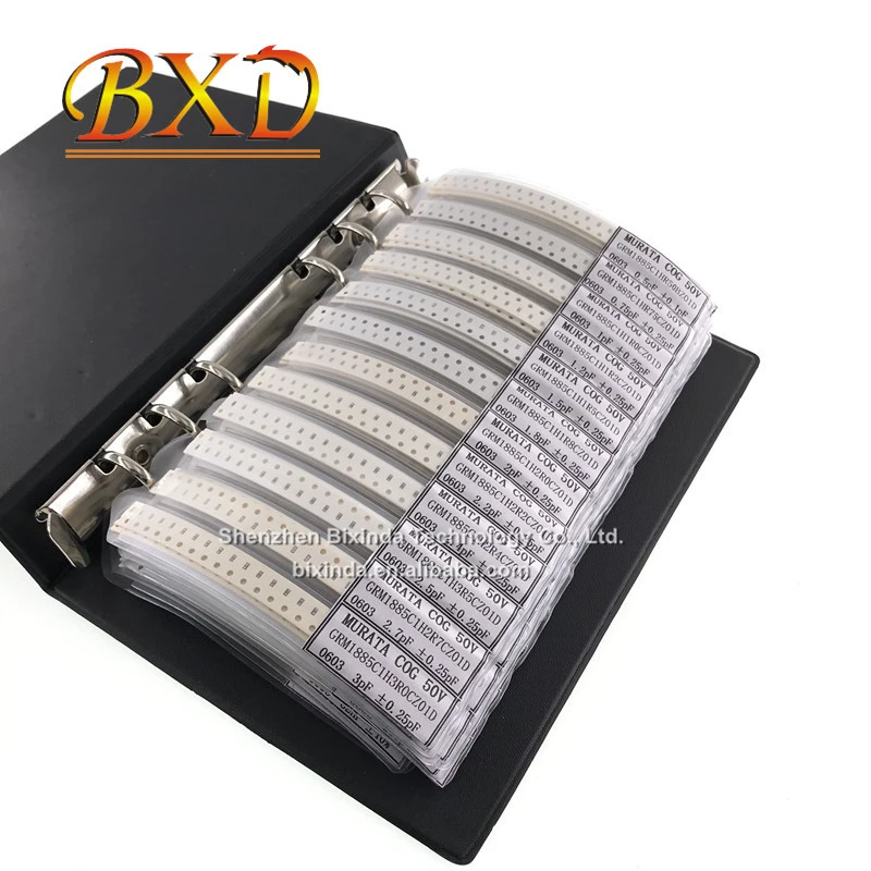 90Values x50Pcs=4500pcs Sample Book 0603 0.5pF~2.2uF SMD Chip Capacitors Kit Assortment Kit