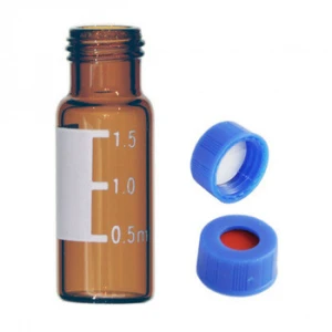9mm PTFE Silicone Septa with PP Laboratory Bottle Cap for 9-425 Autosampler Hplc Vial