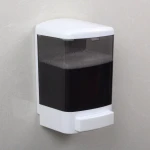 ABS Plastic Transparent Grey Hand Press Soap Dispenser Wall-mounted Hand Sanitizer Dispenser