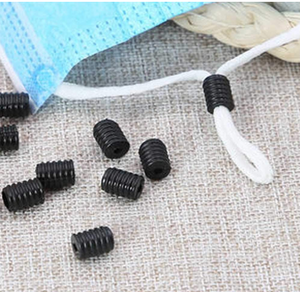 Adjustable Cord Lock Face Cover Buckles Rubber Elastic Cord Toggle Earloop Band Silicone Adjust Buckle Cord Stopper Plastic
