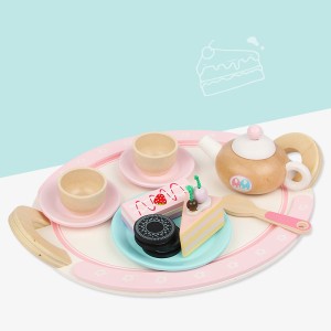 Afternoon tea cake set kids life role-play toys wooden kitchen toys