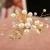 Import Alloy diamond pearl beaded hair golden leaves bridal hair accessories from China