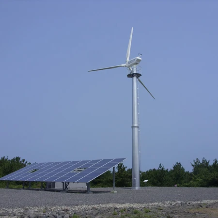 Allrun brand Hybrid solar wind power generator system project