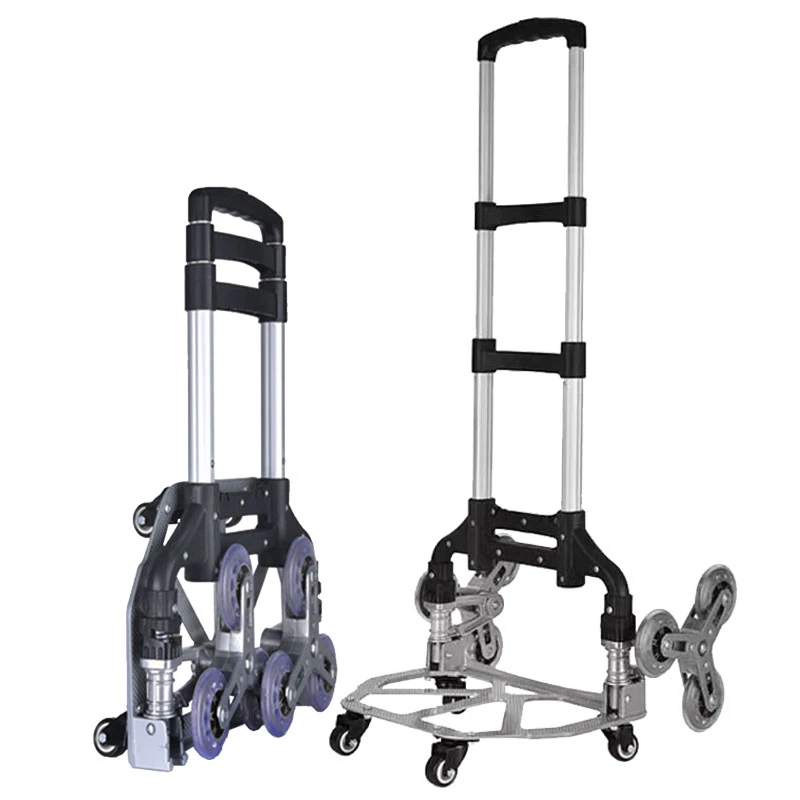 Aluminium Folding carrying hand cart,Folding Climbing Stairs luggage Hand Cart,Supermarket carrying Platform Structure hand cart
