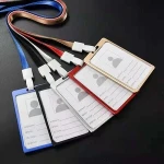 Aluminum Alloy Employee Name Lanyard Badge ID Card Holder