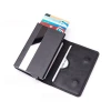 Aluminum Card Holder Anti-theft RFID Blocking Card Case Men and Women Magnetic Closing PU Leather New Smart Wallet