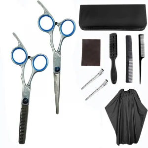 Amazon Hot Sell Hair Scissors Set 6 AQIABI Hair Cutting Scissors Thinning Shears Hairdressing Scissors Salon