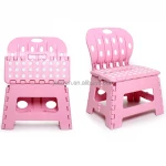 Amazon Hot Selling Portable Collapsible Stepping Stool With Back Support