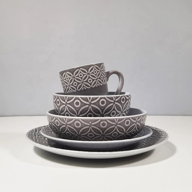 Amazon Trend Ceramic Plates Sets Dinnerware Tableware 16 Pieces ceramic dinner set