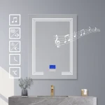 Antifog/Clock/Temperature Display/Music Speaker LED Lighted Smart Bathroom Bath Mirrors LED Mirror