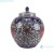 Import Antique Red Lotus Flower Split Crack Pattern Belly Shape Ceramic Flower Pot Lidded Jars from China