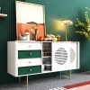 Apartment Furniture Dishes Storage Sideboard Dining Room Side Cabinet With Gold Leg