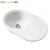 Import Artificial Granite Circular Round Quartz Stone Quartz Composite White Kitchen Sink With Drainboard from China